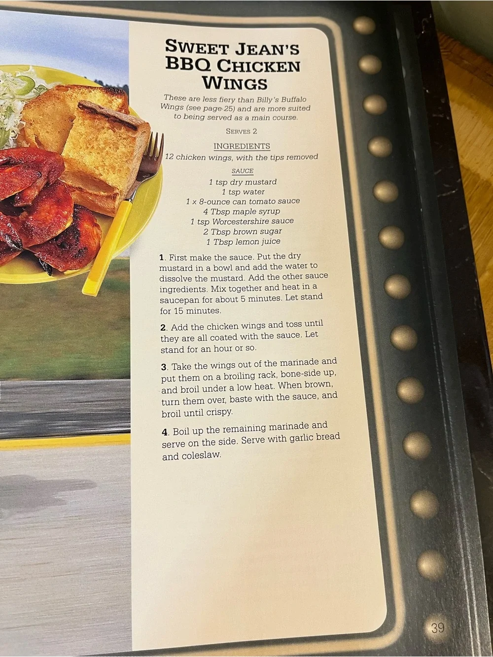 The Harley Biker's Cookbook by Owen Rossan 75 pgs recipes & Harley motorcycles